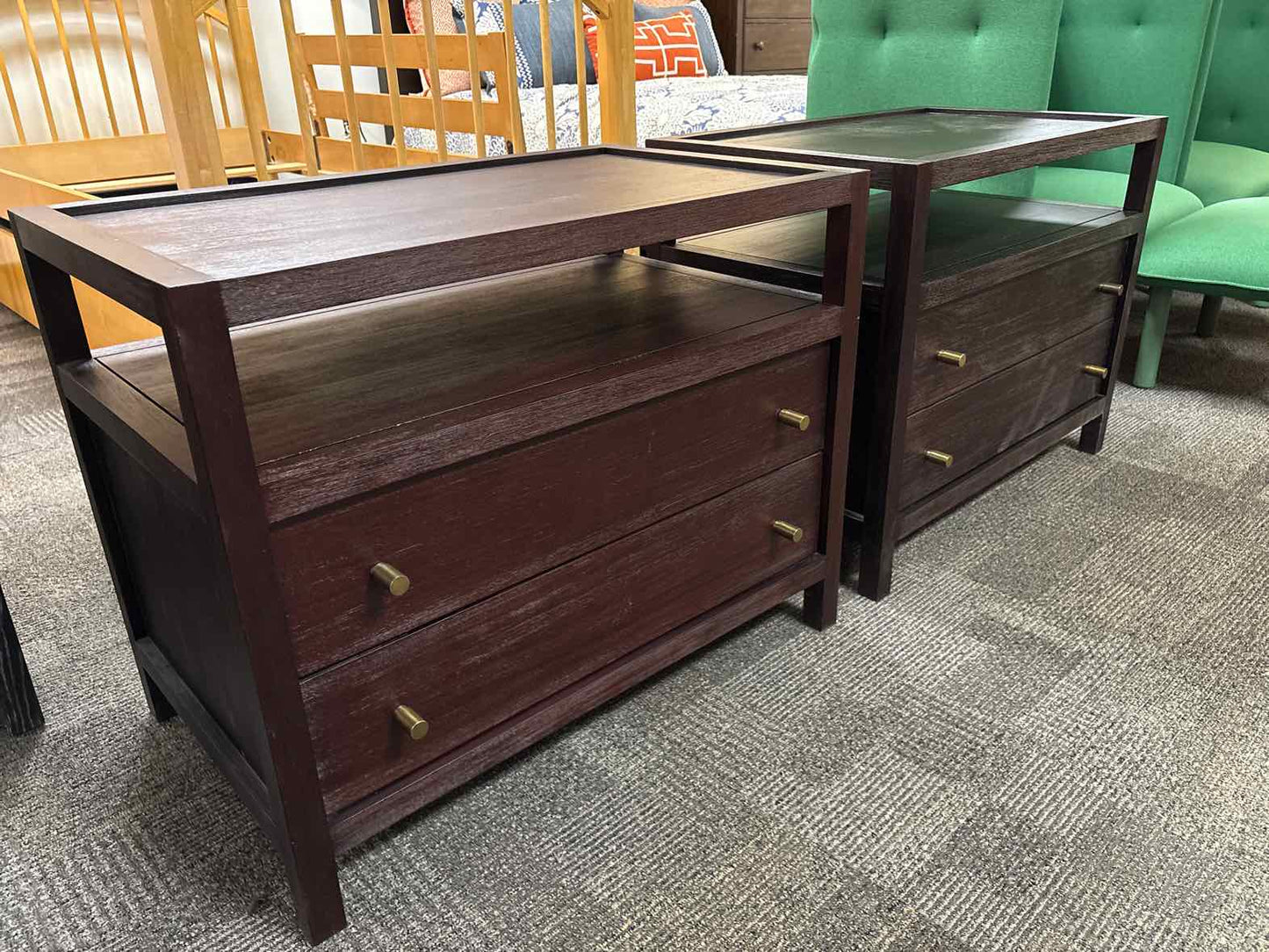 Pair of Crate & Barrel 'Keane' Nightstands