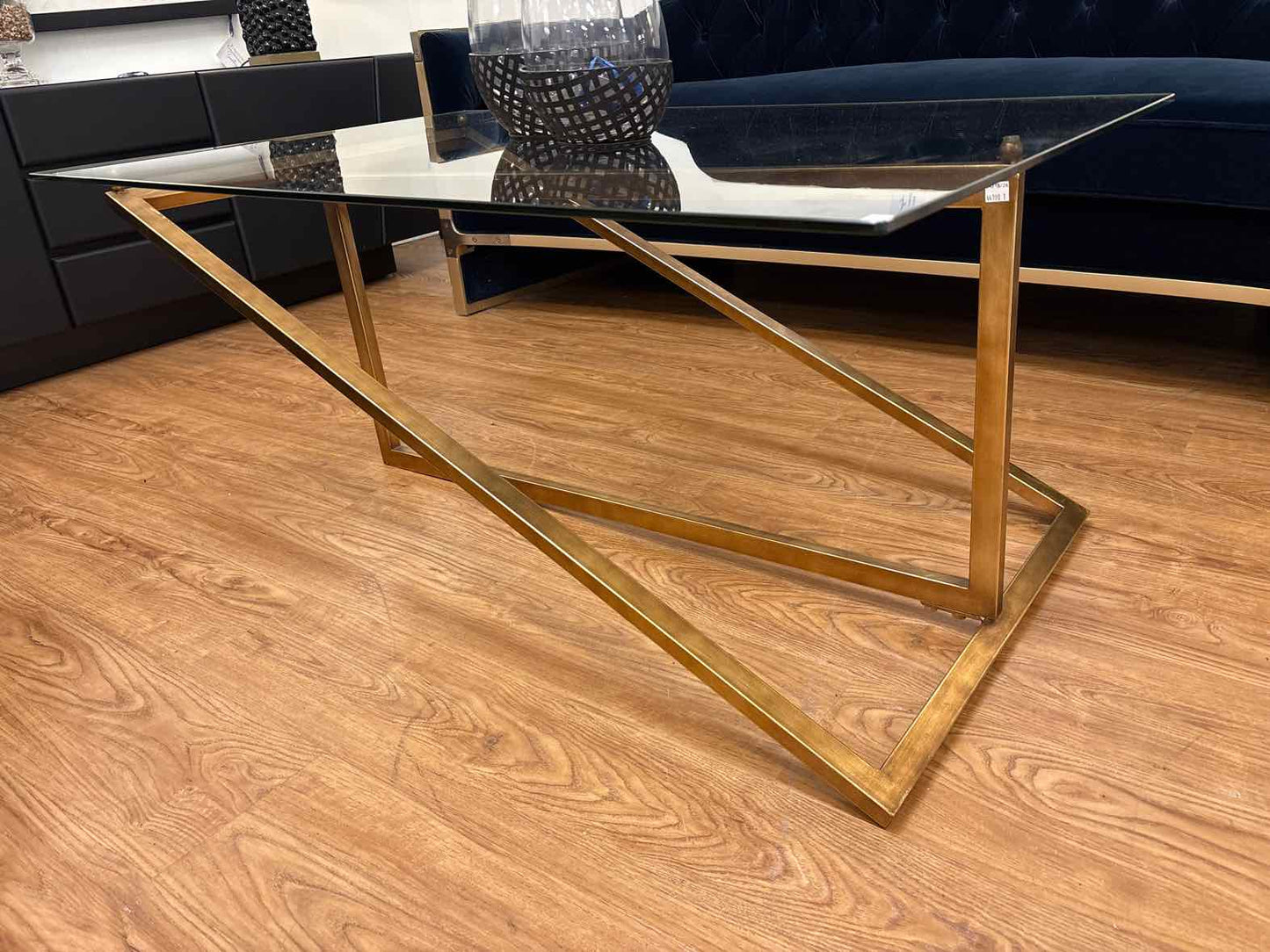 Contemporary Glass Top Cocktail Table
