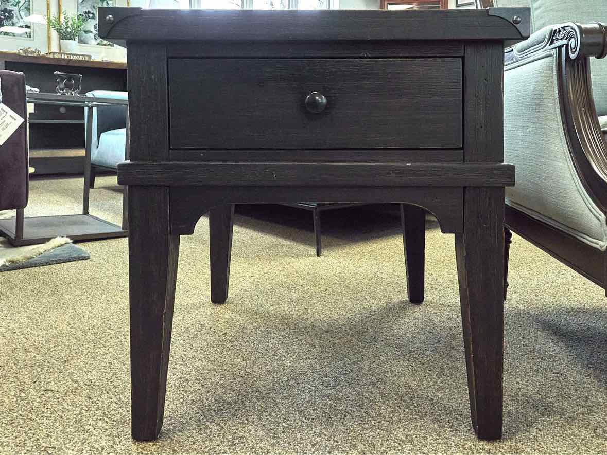 Weathered Black Side Table