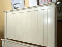 Basset Ivory Finish Vertical Slat Queen Bed
