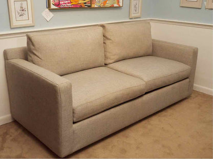 Crate & Barrel  'Barrett II'  Dove Gey Track Arm Queen Sleeper Sofa
