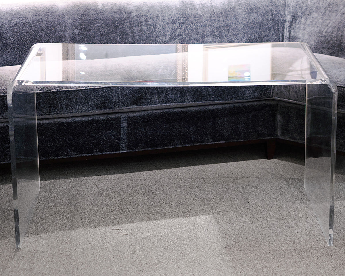 Lucite Waterfall Writing Desk