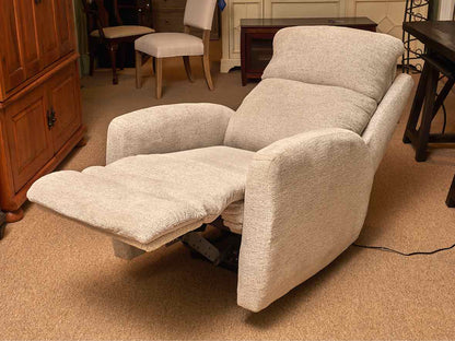 Southern Motion Inc  Power Recliner In Ivory Gray  Upholstery