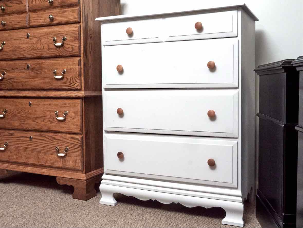 Wildwood White Finish 4 Drawer Chest