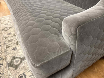 Highback Bench Seat Sofa in Grey
