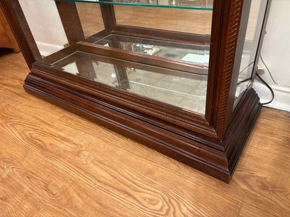 Pulaski Lighted Side Entry Curio Cabinet in Cherry