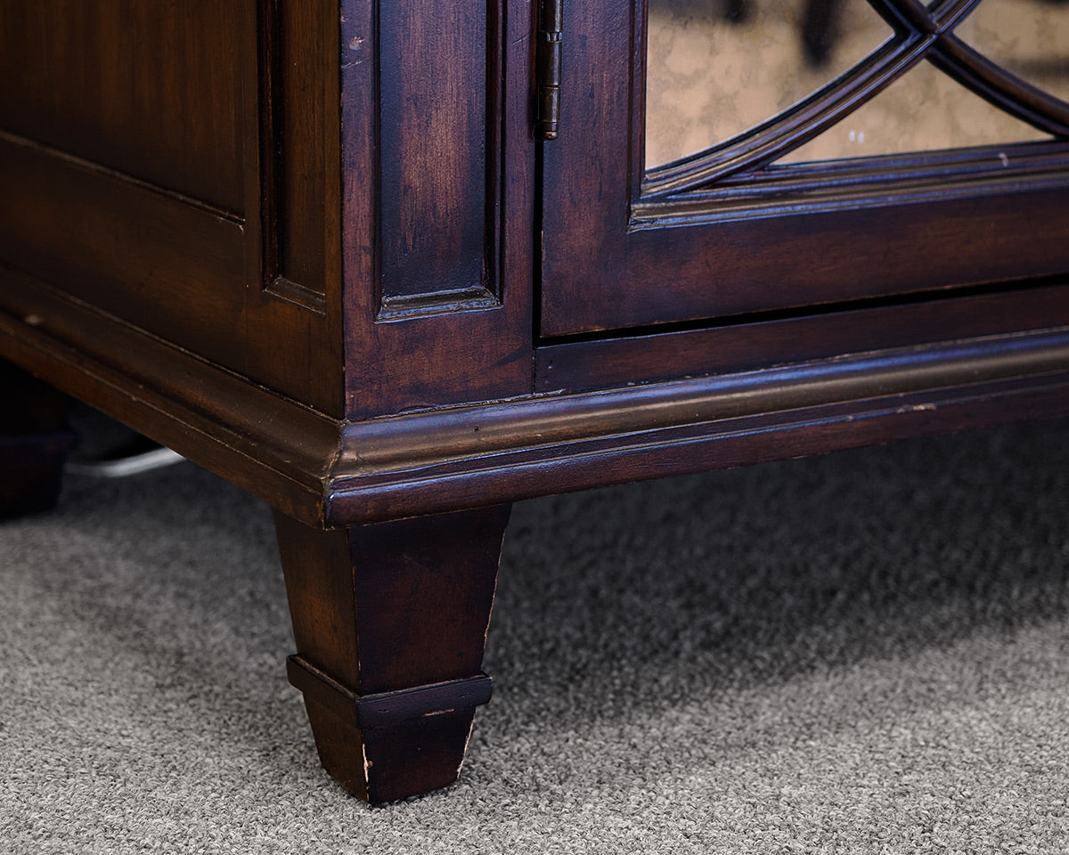 Ethan Allen Mirrored 4-Door Console
