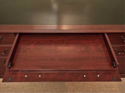 Cherry Finish Veneer  6 Drawer Desk