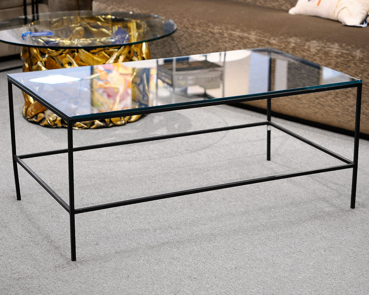 Glass Top Cocktail Table With Two Side Tables Set
