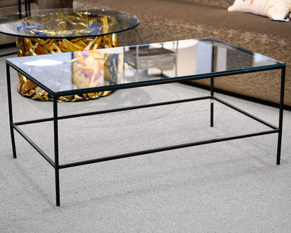 Glass Top Cocktail Table With Two Side Tables Set