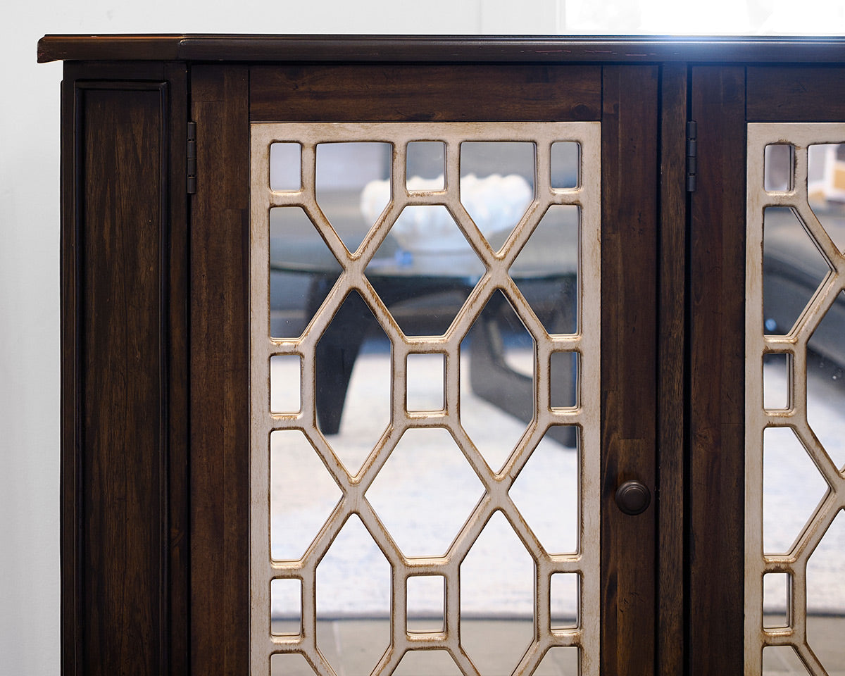 Jofran Casa Bella Mirrored 4-Door Console