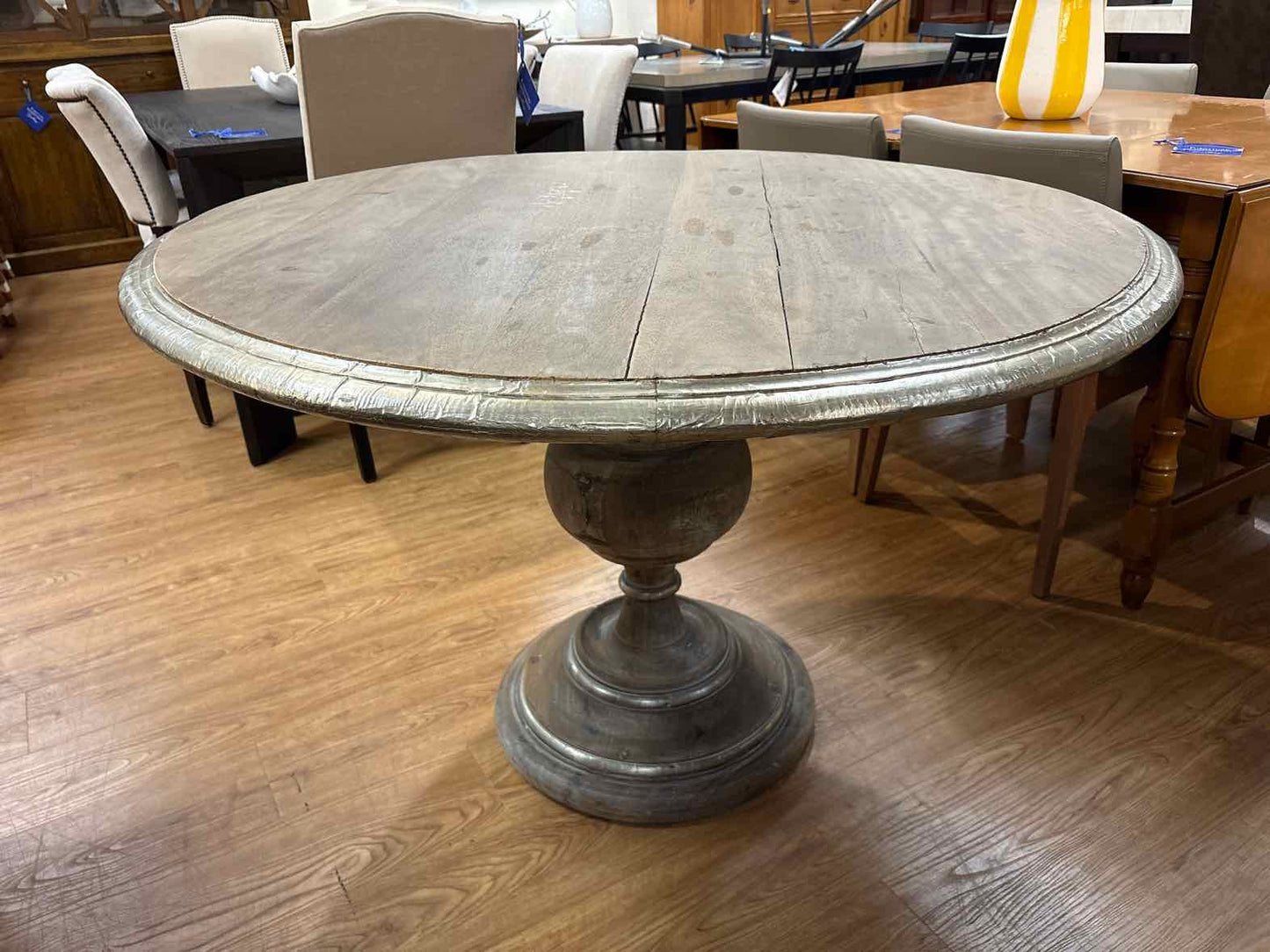 Rustic Pedestal Dining Table