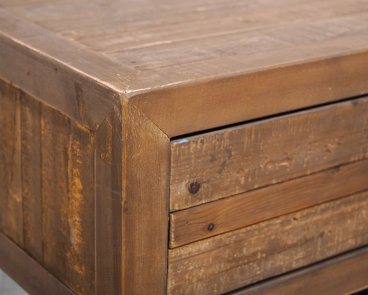 Rustic Two-Drawer Console Table