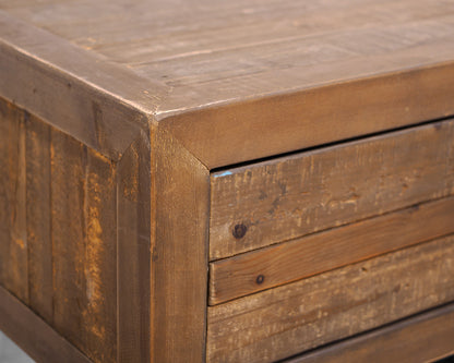 Rustic Two-Drawer Console Table