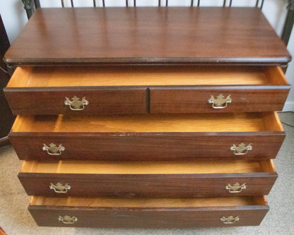 Dark Finish Solid Mahogany 4-Drawer Dresser