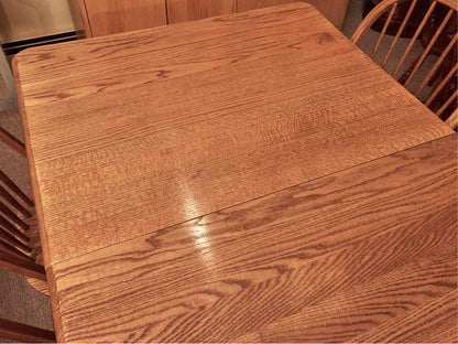 Oak Dining Table & 6  Bow Back Chair Set