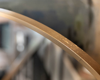 Round Mirror in Brushed Gold Frame