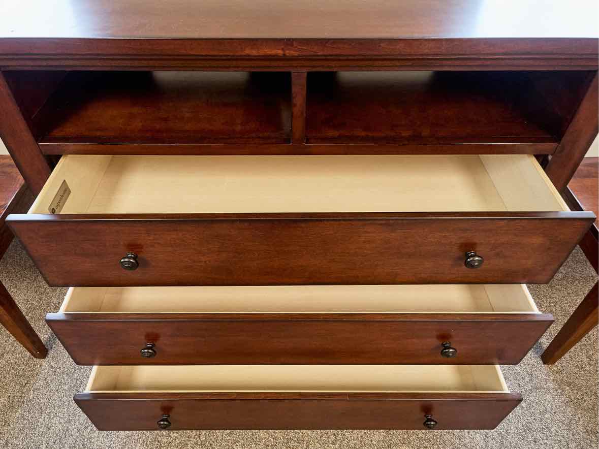 Aspenhome Cambridge Entertainment Chest in Brown Cherry Finish