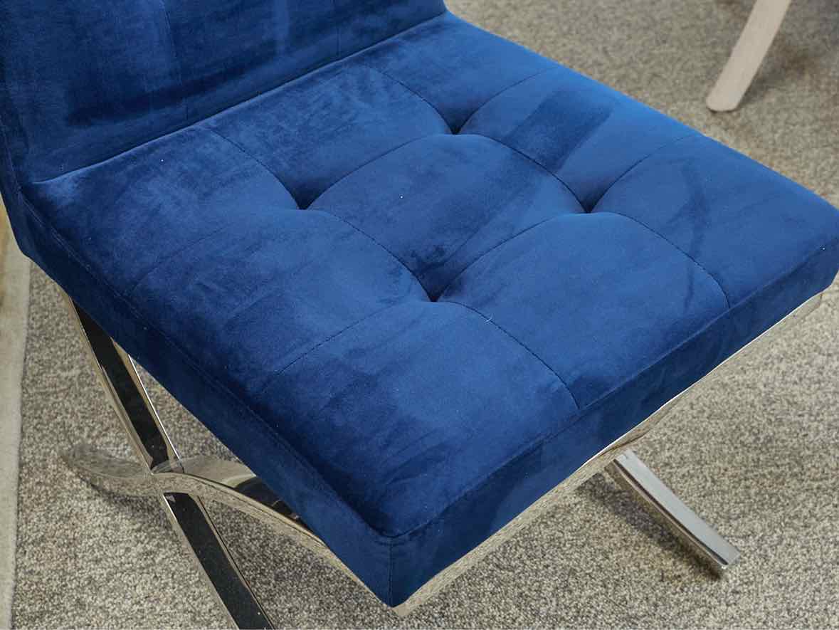 Set of 6 Belllini Modern Living Lidia Blue Dining Chairs