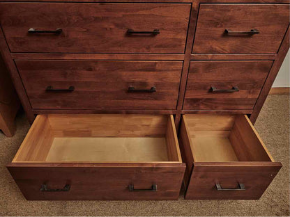 Archbold Furniture Birch 6 Drawer  Dresser in Cherry Finish