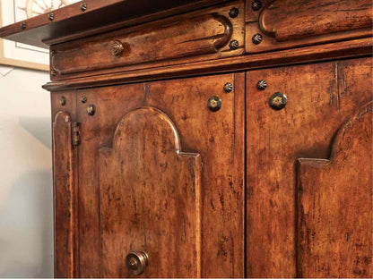 Alderwood Baroque Style 4 Drawer 4 Door with Ornate Carvings Server