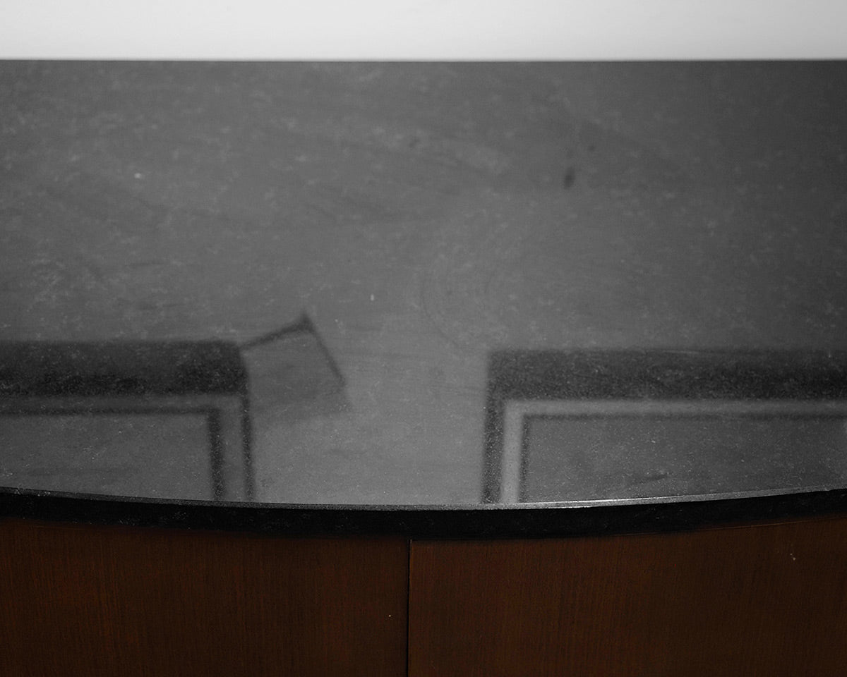 Demilune Table With Stone Top