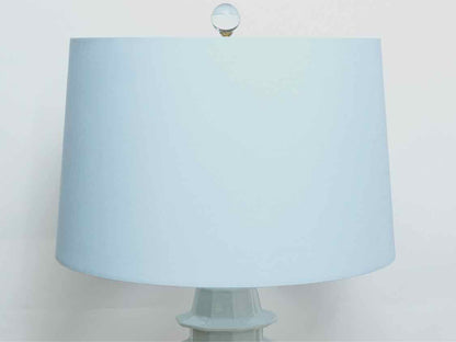 Claud Blue Table Lamp with Pale Blue Drum Shade