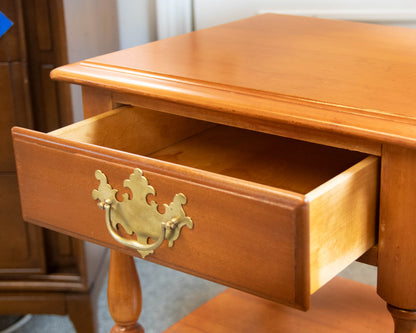 Solid Birch One Drawer Nightstand