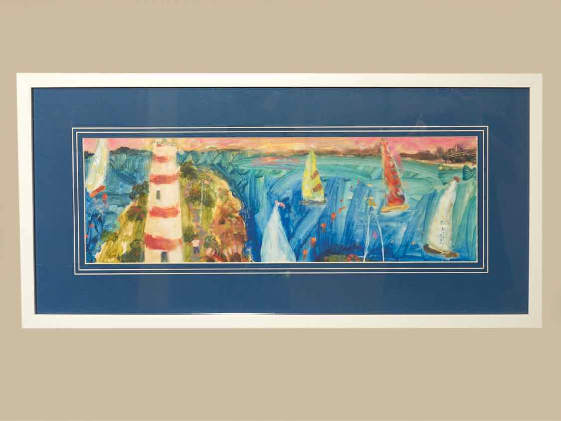 "Sitting On The Dock I" Framed Print