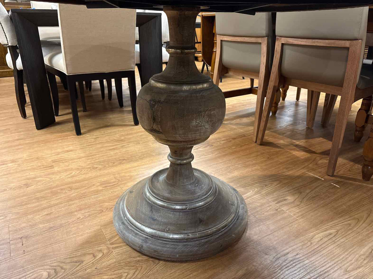 Rustic Pedestal Dining Table