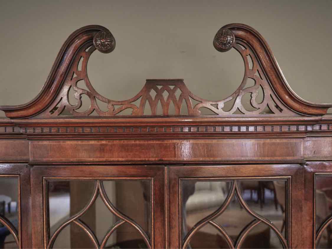 Union National Inlaid Mahogany Breakfront