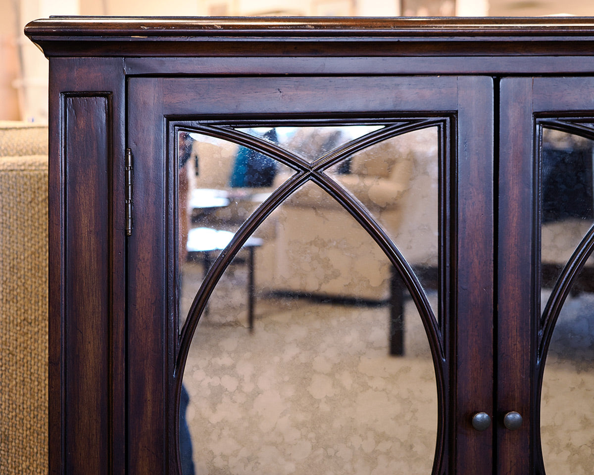 Ethan Allen Mirrored 4-Door Console