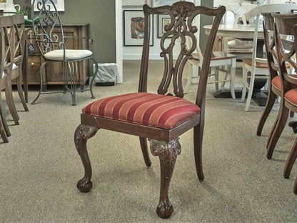 Ethan Allen Banded Mahogany Dining Table & Set of 8 Chairs
