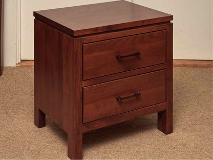 Archbold Furniture Birch 2 Drawer Nightstand in Cherry Finish