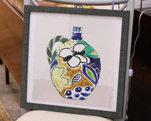 "Picasso Vase I" Print in Grey Wash & Black Frame