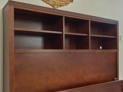 Stanley Full Bookcase Headboard Bed in Cherry Stain