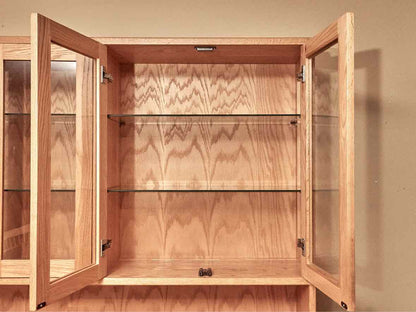 Lydon Furniture Oak China Cabinet with Glass Doors