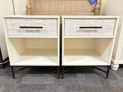 West Elm Pair of Tile Front Nightstands
