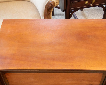 Pair of Solid Mahogany 2-Tone Nightstands