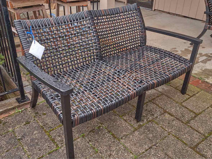 Frontgate Outdoor Set 'Isloa' Black Aluminum & Black Walnut Wicker