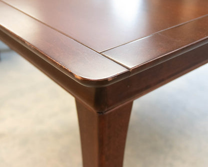 Bedard Maple Expanding Dining Table & Set of 6 Chairs in Dark Cherry Finish