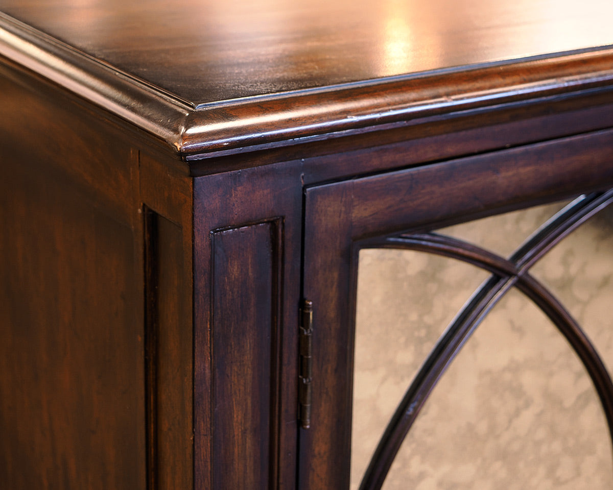 Ethan Allen Mirrored 4-Door Console