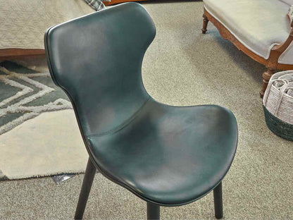 B&B Italia ' Papilio Shell' Black Leather Dining Chairs