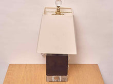 Violet Black Jade Table Lamp With Cream Silk Shade