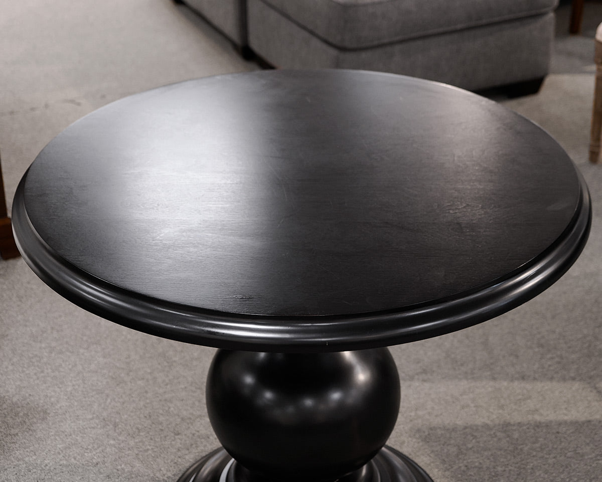 Black Round Pedestal Dining Table