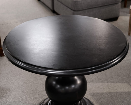 Black Round Pedestal Dining Table