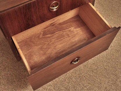 Bassett MCM Formica Laminated 2 Drawer Nightstand