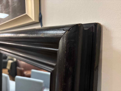 Rectangular Mahogany Mirror in Black