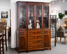 Inlaid Regency Style Mahogany Breakfront