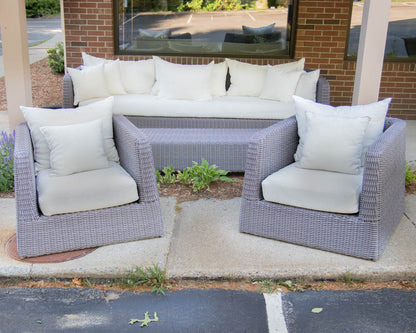 Janus et Cie 'Zeya' Gray Woven Wicker Outdoor Set
